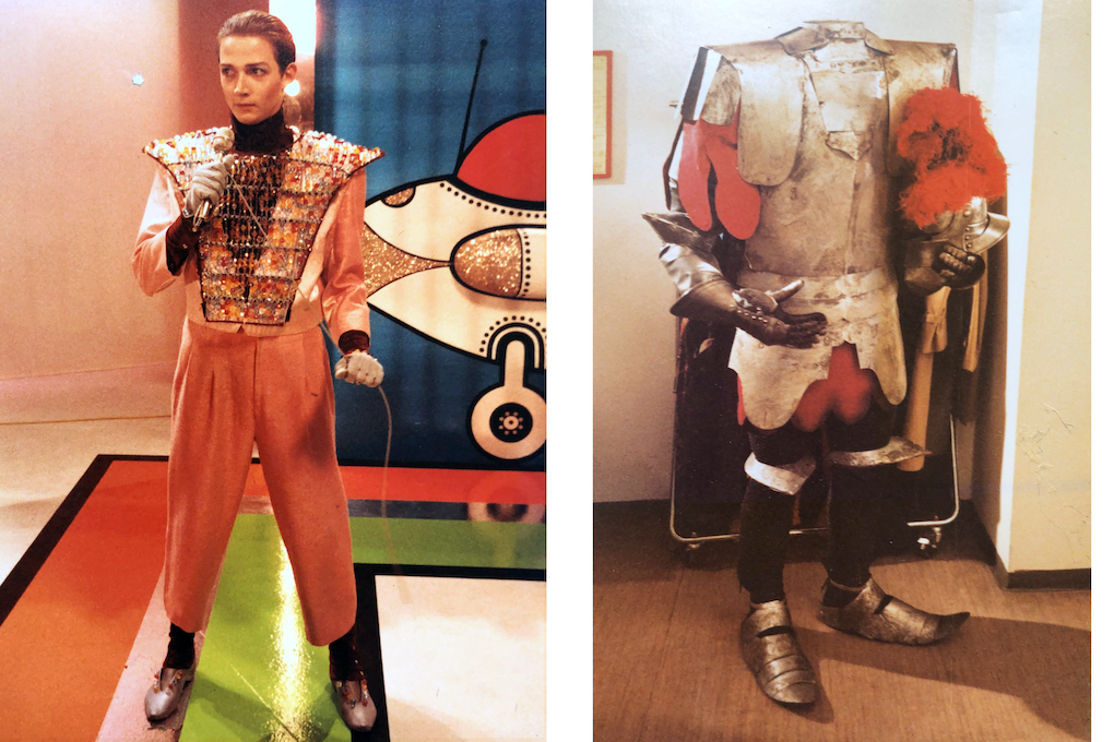 Johnny Murono im Kostüm, Kostüm des Ritter ohene Kopf