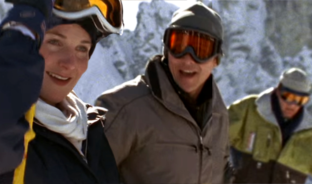 Pauline, Max und Ferdinand beim Skifahren